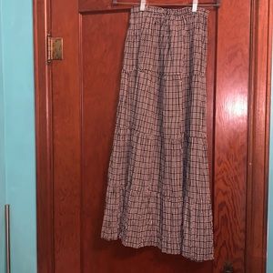 Coldwater Creek Black Plaid Skirt